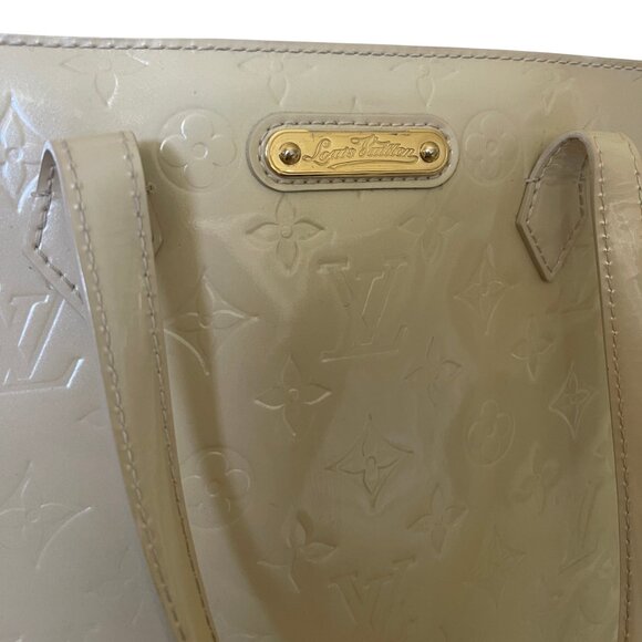 Louis Vuitton Wilshire Boulevard Vernis Tote Cream Patent Leather - Picture 6 of 12